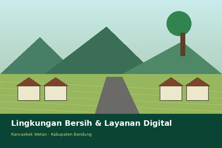 Ilustrasi Lingkungan Bersih & Layanan Digital Rancaekek Wetan